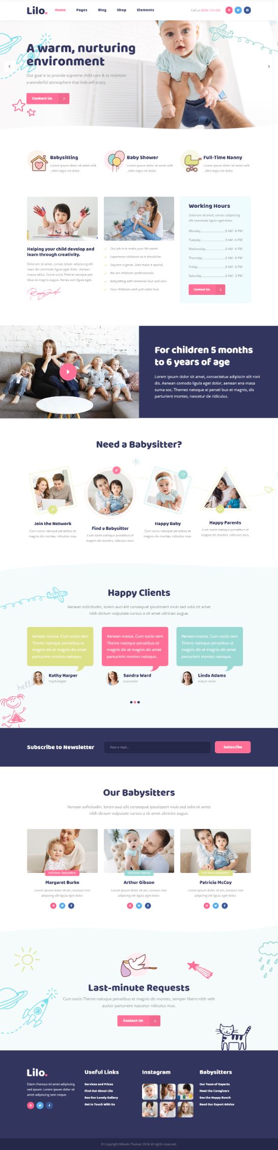 Baby Sitter Website Design